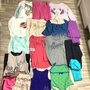 18 Piece Girls Clothes, Girls 14/16 Shirts, Pants, PJs, 14, 16, XL MIXED LOT 3